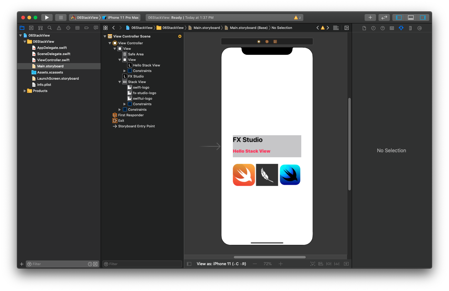 Basic iOS tutorial : Stack View - Fx Studio